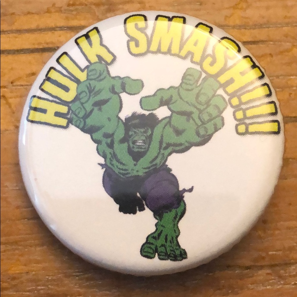Vintage Hulk Smash Pin!!!! Made in the USA!